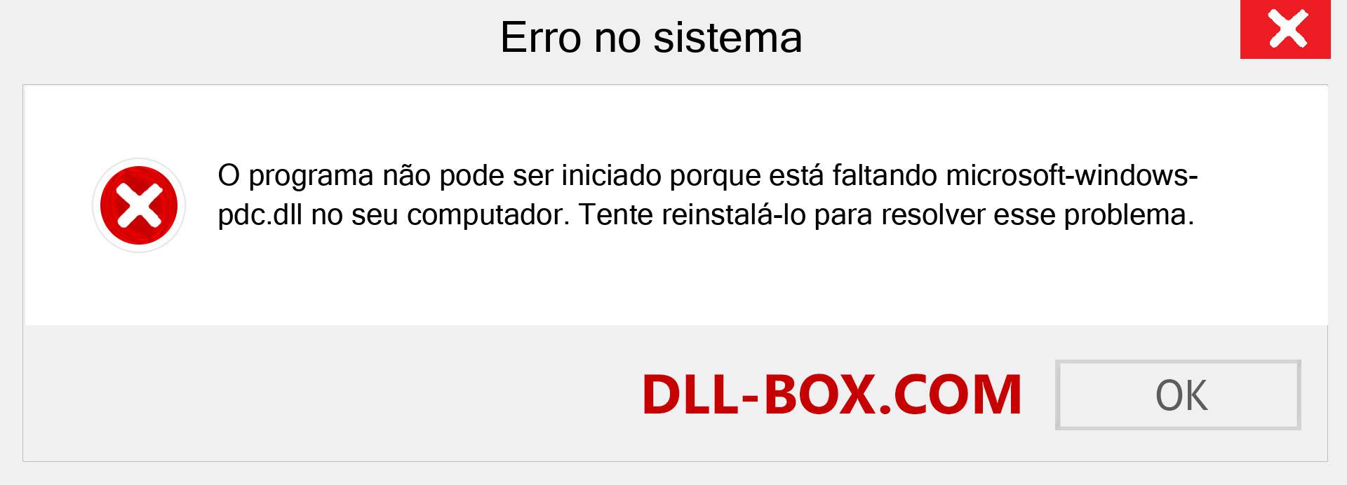 Arquivo microsoft-windows-pdc.dll ausente ?. Download para Windows 7, 8, 10 - Correção de erro ausente microsoft-windows-pdc dll no Windows, fotos, imagens